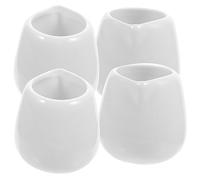 iplusmile 4 Pezzi Mini Lattiera Dispenser Salsa con Beccuccio Antigoccia per Cucina Bar e Ristoranti Contenitore Condimenti Porcellana