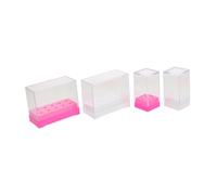 iplusmile 4 pezzi Nail Tool Storage Box Multicompartment Organizer For Drill Bits With Display Function Easy To Clean Manicure Tray For Professional Nail Art Supplies