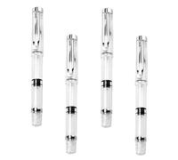 iplusmile 4 pezzi Penna Stilografica Pennello Ricaricabile Corpo Trasparente Setole in Fibra Artificiale per Disegno Calligrafia e Scrittura Leggera e Portatile per Studenti e Artisti