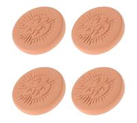 iplusmile 4 Pezzi Pietre in Terracotta per Scaldapane Rotonde Isolanti e Conservanti per Pane Tortillas e Pasticceria Accessorio Multifunzione per Tavola e Cucina Rustica
