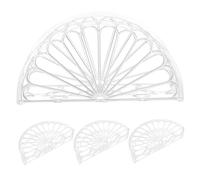 iplusmile 4 pezzi Portatovaglioli Trasparente Spicchio d Tovaglioli Compatto e Multifunzionale per Decorazione Tavolo da Pranzo e Accessori Design Creativo Resistente e Esterni