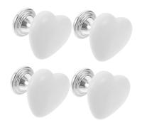 iplusmile 4 pezzi Pulsante per Forma Cuore Strumenti Assistenti per Pulsante Scarico Accessori per Bagno Facile da Installare e Utilizzare