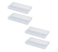 iplusmile 4 pezzi Scatola Punte per Unghie Trasparente Organizer Nail Drill Bits per Manicure Art Lucidatura e Conservazione per e Domestico