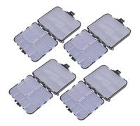 iplusmile 4 Pezzi Scatole Porta Esche da Pesca con Scomparti Rimovibili e Corda Organizer Resistente per Accessori Pesca Contenitori Bait per Pescatori Nero Large