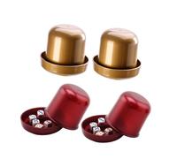 iplusmile 4 Set Dadi da Gioco in Plastica Bicchieri Spessi e Robusti Tazze per Dadi da Festa Leggere e Compatte Accessori per Gioco da Tavolo Famiglia e Amici Adatti per Bar Ktv e Feste