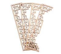 iplusmile 4 Wood Onlays in Natural Wood Chinese Architectural Hanging Beam Appliques For Dollhouse Table Diy Model Building Craft Accessories