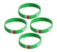 iplusmile 4pezzi Braccialetti in Silicone Del Messico Braccialetti in Gomma Verde Bomboniere Per Donne e
