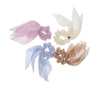 iplusmile 4pezzi Elastici per Capelli Fiocco Graziosi Scrunchies per Donne Nastri per Capelli Fiocco Elastici per Chignon Accessori per Fermacoda di Cavallo Fasce in Tessuto Fasce da Donna