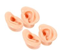 iplusmile 4pezzi Orecchio Falso in Silicone Supporto Auricolare Realistico per Agopuntura Flessibile Pratica di Piercing Espositore per Orecchini e Gioielli