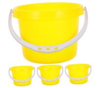 iplusmile 4pezzi Secchiello Da Spiaggia in Plastica Attrezzo Per Sabbia Giocattolo Per Ragazzo Leggero e Resistente Per Costruzioni Sabbia e Divertimento in Spiaggia