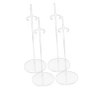 iplusmile 4pezzi Supporto Per Bambole Trasparente Espositore Per Action Figure Scaffale Per Esposizione Di Bambole Design Decorativo Struttura Robusta Facile Da Pulire Adatta Ovunque Forte c