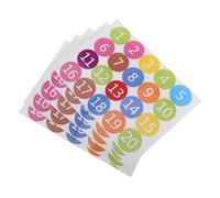 iplusmile 5 fogli Adesivi Numerici Rotondi Colorati Impermeabili in PVC per Hotel Ristoranti Camerette e Educazione Precoce Etichette Numerate per Organizzazione e Decorazione