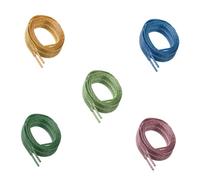 iplusmile 5 paia Lacci Scarpe Sneakers Colorati Perlati con Glitter Metallici Stringhe Piatte Resistenti e per Sostituzione Scarpe Sportive