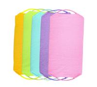 iplusmile 5 pezzi Cintura Scrub Doccia Esfoliante per Schiena e Corpo Doppia Faccia Lunga e Flessibile con Corda per Pulizia Profonda e Stimolazione Circolazione Adatta per Collo Spalle e