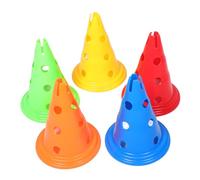 iplusmile 5 Pezzi Coni Allenamento Calcio e Basket in Plastica Resistente e Sicura Piccoli Coni Sportivi per Esercitazioni Ostacoli Versatili per Pattinaggio e attività Outdoor