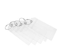 iplusmile 5 pezzi Etichette Trasparenti per Valigie in PVC con Anello Acciaio Portabadge per Carte Identità e Chiavi per Crociere e Viaggi