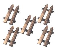 iplusmile 5 Pezzi Mini Recinzione da Giardino Decorativa, Bordo Paesaggistico DIY in Plastica, Stile Semplice, per Giardino e Casa, Leggera e Resistente, Colore Bronzo Antico, per Albero