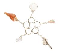 iplusmile 5 pezzi Portachiavi Conchiglia Naturale Artigianale Decorazione Spiaggia per Borse Auto Accessori Eleganti per Amanti del Mare