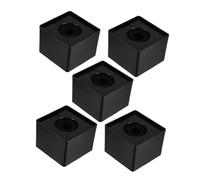 iplusmile 5 pezzi Stazione Microfono Portatile Cubo Quadrato Mic Flag Logo Struttura Stabile Antiscivolo per Conduttori e Interviste Indoor Outdoor