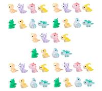 iplusmile 5 Set Ornamenti di Dinosauri dei Cartoni Animati Giocattoli di Dinosauro Decorazioni da Tavola di Dinosauro Primo Piccolo Piccole Figure in Resina Figurine di Dinosauro 8 Pezzi*5