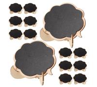 iplusmile 50 Mini Lavagnette in Legno Nero 10X8 CM Supporto per Buffet Segnaposto e Cartelli per Menu Ristoranti e Catering Etichette Lavagna Riutilizzabili per Eventi e Bar
