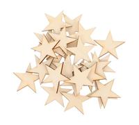 iplusmile 50 pezzi Forme Stella in Legno Non Trattato Chip in Legno per Artigianato Decorazioni Fai da Te e Progetti Creativi Materiale Naturale e Sicuro per Feste
