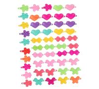 iplusmile 50 Pezzi Mollette per Chioma in Plastica per Bambina, Leggere e Resistenti, Design Carino a Cuore e Fiore, Accessori per Chioma Quotidiani e Servizio Fotografico Colore Casuale