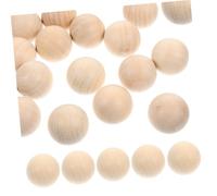 iplusmile 50 pezzi Sfere di Legno Naturale per Fai da Te Palline Artigianali Lisce per Decorazioni Miniature e Progetti Creativi Legno Durevole e Leggero per Casa e Festa