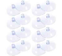 iplusmile 50 Pezzi Ventose in PVC Trasparente da 5 CM Supporti a Ventosa Adesivi Forti per Vetro Ganci senza Residui per Bagno e Decorazioni Domestiche