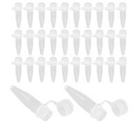 iplusmile 50 Provette Trasparenti con Tappo da 1,5 Ml, Tubi Conici Graduati in Plastica per Centrifuga, Contenitori per Campioni Scientifici da Laboratorio per Stoccaggio e Analisi