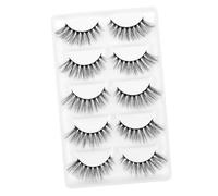 iplusmile 5paio Ciglia Finte in Fibra Lunghe e Folte Nere Per Donne e Ragazze Facili Da Usare e Leggere Per Trucco Affascinante
