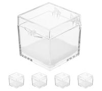 iplusmile 5pezzi Scatola per Campioni Minerali da Vetrina Trasparente per Rocce e Cristalli Custodia Espositiva Imbottita per Collezione di Minerali e Gemme