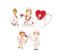 iplusmile 5pezzi Spilla Per Stetoscopio Per Dottoressa Infermiera Borsa Da Infermiera Abbigliamento Medico Regalo Per Infermieri e Studenti Di Medicina