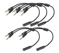 iplusmile 5pezzi Splittatore Audio per Cuffie e Microfono Connettore Y da Adattatore per Microfono e Cuffie Separate per Laptop Desktop e Dispositivi Vari