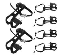 iplusmile 6 Fermapiedi per Pedali da Bicicletta Cinghie Regolabili in Nylon Fermapiedi per Ciclismo Supporto Antiscivolo e Antigraffio Accessori Compatibili per Bici da Strada Mountain