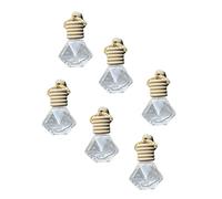 iplusmile 6 pezzi Bottiglie Profumo Ricaricabili Pendenti Decorazione Auto e Contenitori Olio Trasparenti Design Unico e Originale