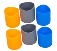 iplusmile 6 pezzi Coperture in Silicone Antiscivolo per Microfono Protezione Anticaduta per Asta Microfono Manicotti Colorati Arancione Blu Grigio Resistenti e Facili da Installare