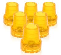 iplusmile 6 Pezzi Copri-Piedi Antiscivolo in Gomma per Bastone da Passeggio Cuscinetti Resistenti e Antiurto per Stampelle Copertura Protettiva Arancione per Uso Esterno e Interno