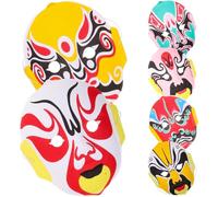 iplusmile 6 Pezzi Maschere D'opera Cinese in Floccaggio per Cosplay e Feste, Maschera Cinese Decorativa Leggera e Regolabile, Accessorio Halloween e Ballo per Adulti e Stile Stile Casuale