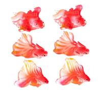iplusmile 6 Pezzi Mini pesce rosso in resina Decorazioni di micro paesaggi piccola ciotola di pesce finto accessori per acquari di pesci Decorazioni per acquari piccoli giocattoli