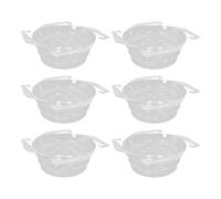 iplusmile 6 Pezzi Sottovaso Sospeso per Piante 20cm in Plastica Trasparente | Bordo Rialzato, Controllo del Quantitativo D'acqua, per Cestini Fioriti e Vasi Verdi, Finestre e D'inverno