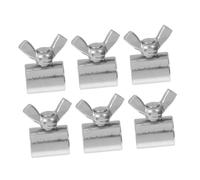 iplusmile 6 Pezzi Stainless Steel Wire Rope Clamps With Protective Sheath Hand Tightening Butterfly Screws For Secure Cable Connections in And Industrial Use