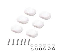 iplusmile 6 pezzi Tuning Pegs per Chitarra Elettrica Meccaniche Accordatura con Corpo Metallo Resistente e Pulsanti Plastica Bianca Include Ferrule Bianche Ferrule Nere e Viti per