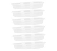 iplusmile 6 Pezzi Vassoio per fioriere Presa Saucer vegetale per l'interno drenaggio sottovasi Fiore Vaschetta per l'acqua per Piante sottovaso per vasi per Piante piastrino pp Trasparente