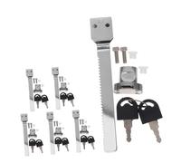 iplusmile 6 Set Serratura per Porte Scorrevoli in Vetro Blocco Cricchetto con Chiave per Congelatori Orizzontali e Vetrine Materiale Resistente al Freddo per Sicurezza Ottimale