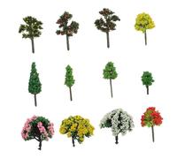 iplusmile 60 pezzi Modellazione Miniatura per Diorami Modelli Albero Fai da Te Decorazioni Paesaggio Architettonico Resistente Intemperie per Layout Tavolo Sabbia e