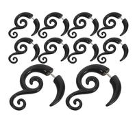 iplusmile 6paia Orecchini Punk Spirale in Acrilico Finto Calibri per Orecchie Gotici Finti Tappi per Orecchie Lumaca Gioielli per Piercing per Festival Cosplay