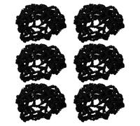 iplusmile 6pezzi Creatore di Chignon in Rete Nera per Danza Classica Retine per Capelli Elastiche per Donne Fermacoda Invisibile per Pattinaggio e Spettacoli Confezione da Accessori