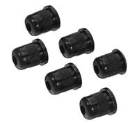 iplusmile 6pezzi Ghiere per Corde Nere Parti di Chitarra Elettrica Accessori per Basso Elettrico Guida per Fibbia per Corde Piastra per Manico Basso Albero Fermacorde per Chitarra Elettrica