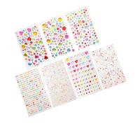 iplusmile 7 Fogli Adesivi Strass Autoadesivi per Fai da Te Gemme Decorative con Mix Perline e Strass Decorazioni Brillanti per Artigianato e Progetti Creativi